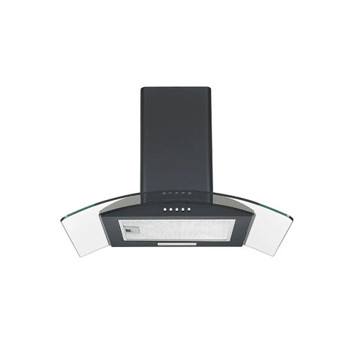 Teknix TKCGH26B - Black Curved Glass Extractor Hood - 60cm - A energy