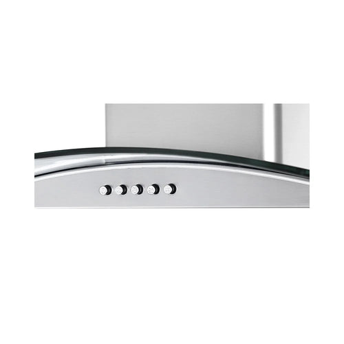 Teknix TKCGH26X - Stainless Steel 60cm Curved Glass Hood - A Rated