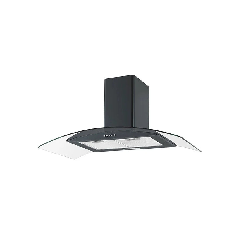 Teknix TKCGH29B - Black 90cm Curved Glass Hood - A Rated
