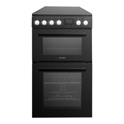 Teknix TKED54B - Black 4 Zone Electric Double Oven - Manual cleaning - A energy