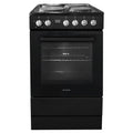 Teknix TKES54B - Black Solid Plate Cooker - 50cm Single Cavity - A Energy