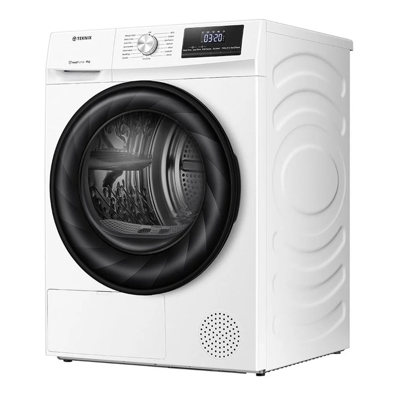 Teknix TKHP8HW - White 8KG Heat Pump Tumble Dryer - E Energy