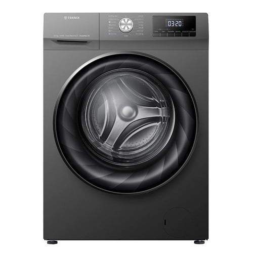 Teknix TKW12142HS - Silver Freestanding 12KG Washing Machine - 1400 RPM - A energy