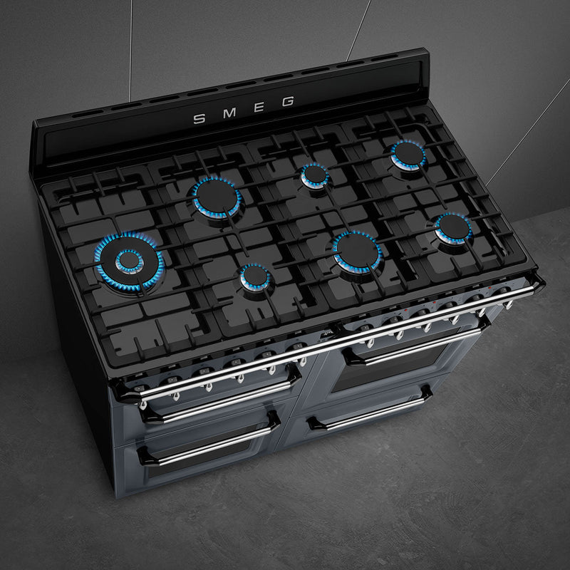 Smeg TR4110GR - Slate Grey 7 Zone Dual Fuel Range Cooker - A/A energy - Display