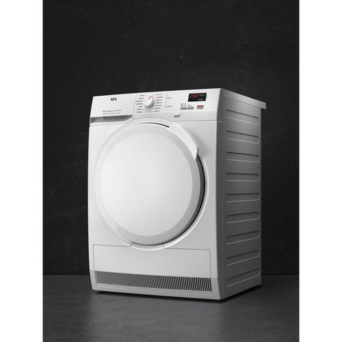 AEG TR708L0B - 7000 Series White 8KG Heat Pump Condenser Dryer - A++ energy