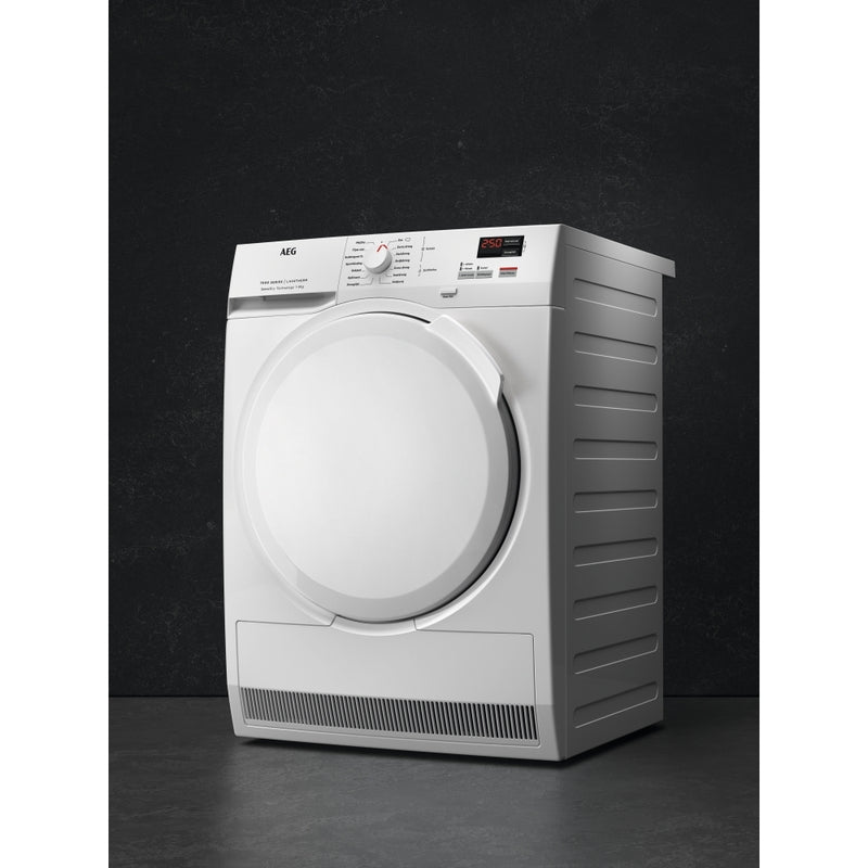 AEG TR708L0B - 7000 Series White 8KG Heat Pump Condenser Dryer - A++ energy