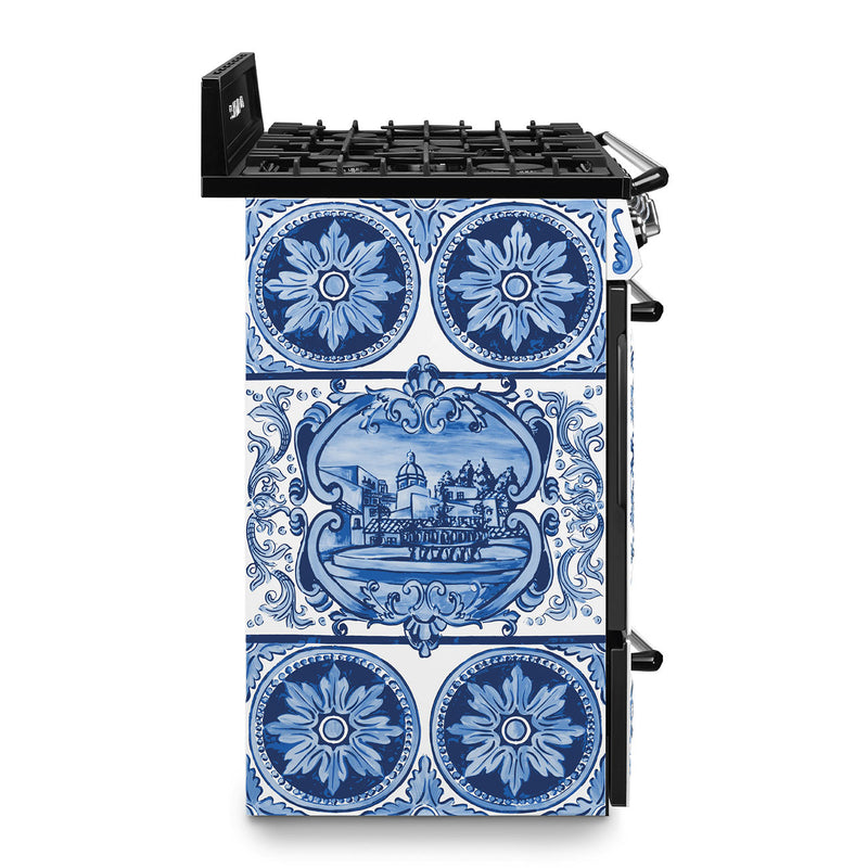 SMEG TR90DGME9 - Blue Decorated Range Cooker - 5 Cooking Zones - A energy