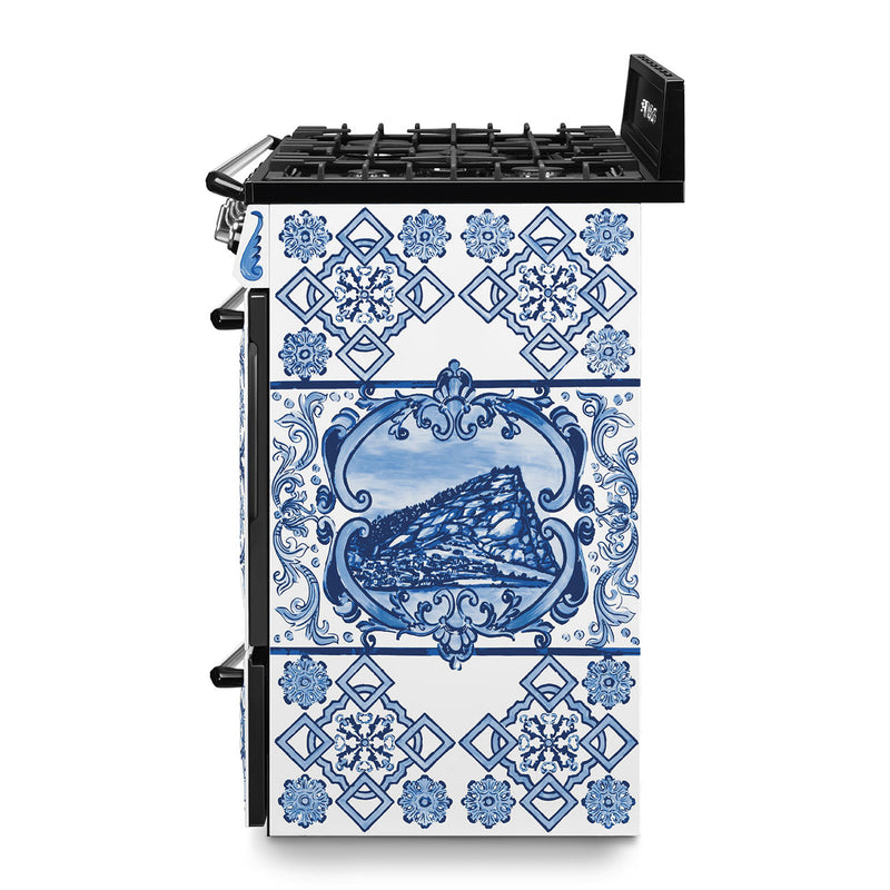 SMEG TR90DGME9 - Blue Decorated Range Cooker - 5 Cooking Zones - A energy
