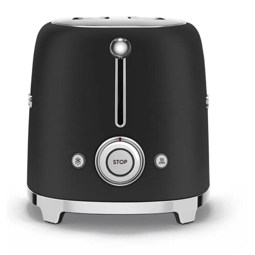 Smeg TSF01BLMUK - Black 2 Slice Toaster - Retro Design