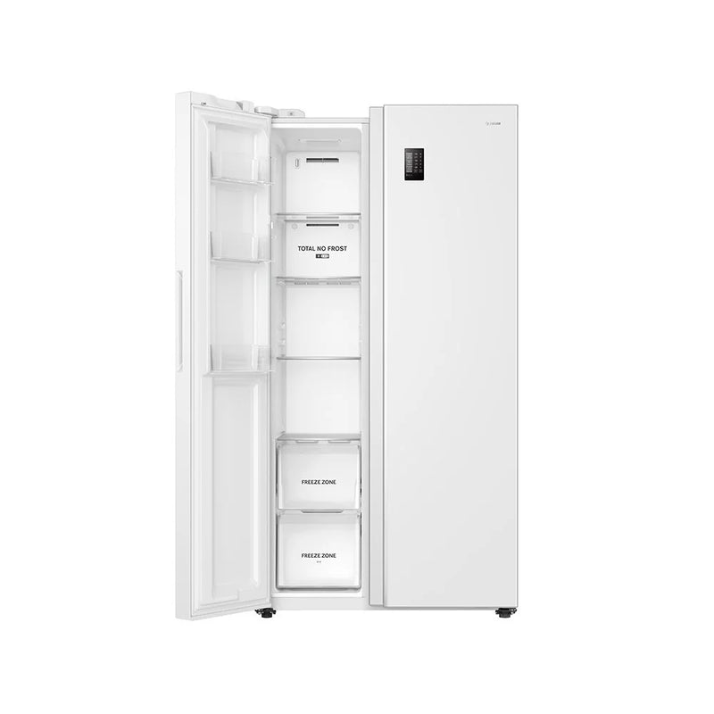 Teknix TX2SBS1791PW - White American Fridge Freezer - 523L Capacity - E Energy Rating