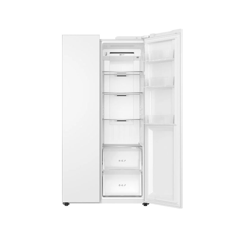 Teknix TX2SBS1791PW - White American Fridge Freezer - 523L Capacity - E Energy Rating