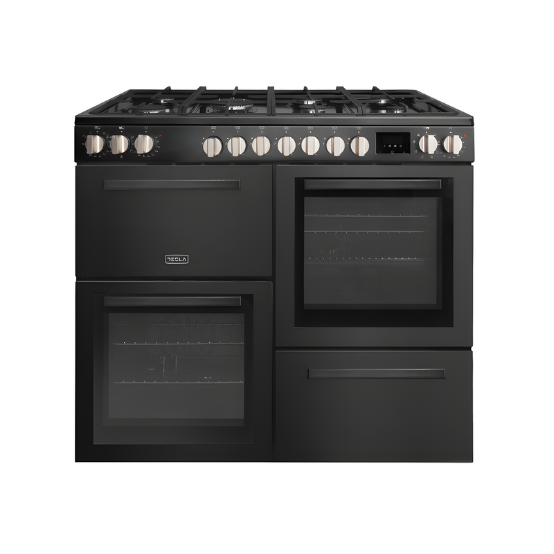 Tesla T100MCDFRCB - 100cm Multi Cavity Dual Fuel Range Cooker
