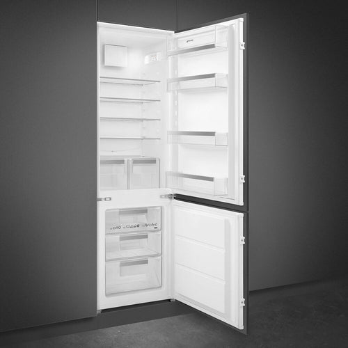 Smeg UKC81721E - Silver Integrated Fridge Freezer - 268L - E Energy