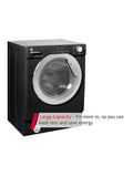 Hoover H-WASH HBWS 49D3ACBE/80 - Black with Chrome Door 9KG Washing Machine - 1400 RPM - C energy