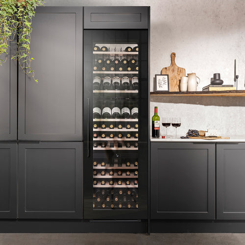 Caple WC1796BG - Black Glass Triple Zone Wine Cooler - 89 Bottle Capacity - G Energy