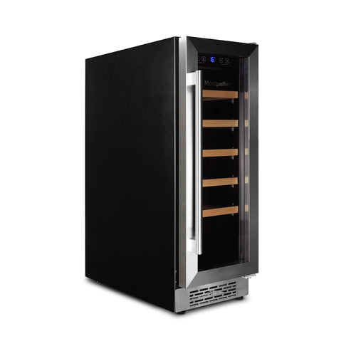 Montpellier WC20X - Stainless Steel 20 Bottle Wine Cooler - Single Zone - G Energy Rating
