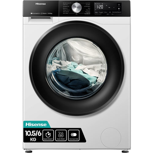 Hisense WD3S1043BW3 - White 10.5KG/6KG Washer Dryer - 1400 RPM - D Energy Rating