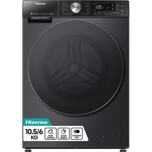 Hisense WD5S1045BB - Black 10.5KG/6KG Washer Dryer - 1400 RPM - D Energy