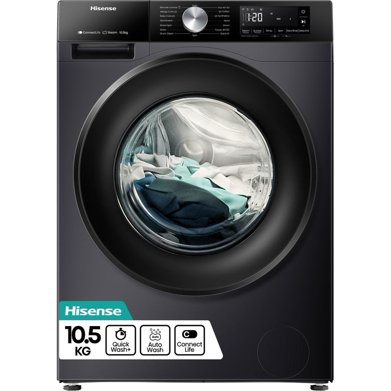 Hisense WF3S1043BB3 - Black Tumble Dryer - 10.5KG - A Energy Rated