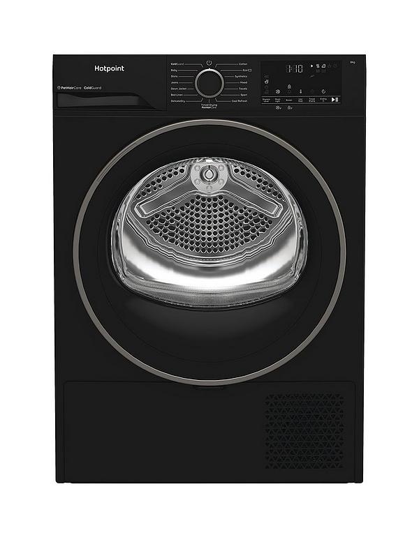 Hotpoint C HSD 82M BB UK - Black 8KG Heat Pump Tumble Dryer - A+ Energy