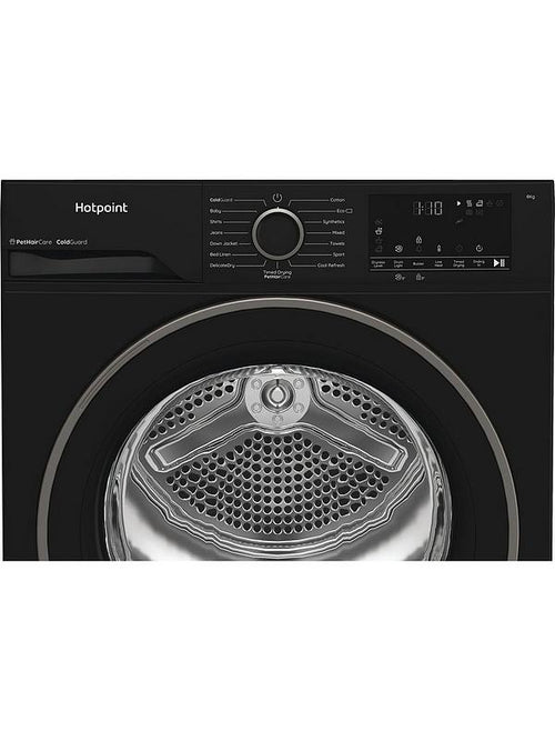 Hotpoint C HSD 82M BB UK - Black 8KG Heat Pump Tumble Dryer - A+ Energy