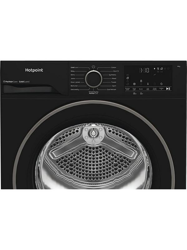 Hotpoint C HSD 82M BB UK - Black 8KG Heat Pump Tumble Dryer - A+ Energy