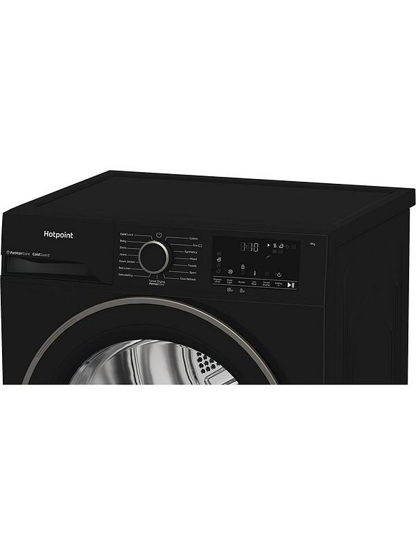 Hotpoint C HSD 82M BB UK - Black 8KG Heat Pump Tumble Dryer - A+ Energy