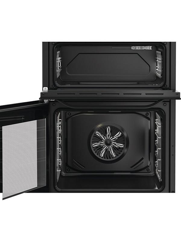 Hotpoint HDD6GDC2B1 - Black Dual Fuel Double Cooker - 60cm - A Energy