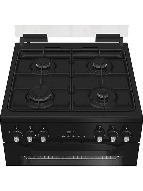 Hotpoint HDD6GDC2B1 - Black Dual Fuel Double Cooker - 60cm - A Energy