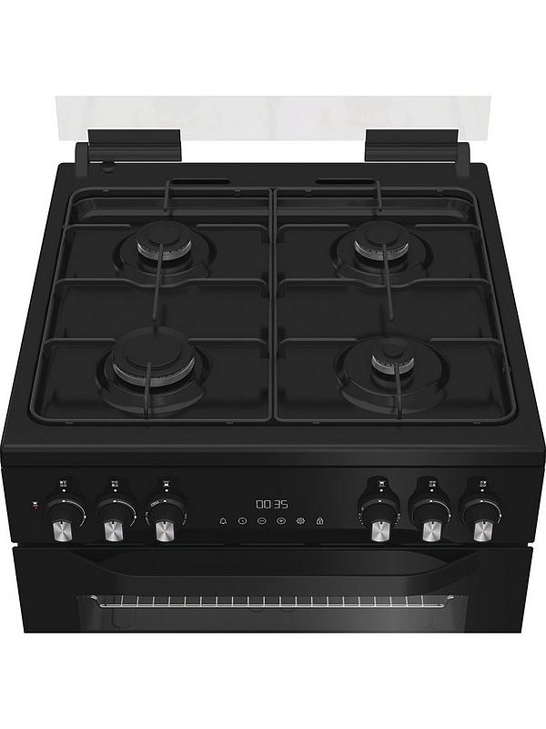 Hotpoint HDD6GDC2B1 - Black Dual Fuel Double Cooker - 60cm - A Energy
