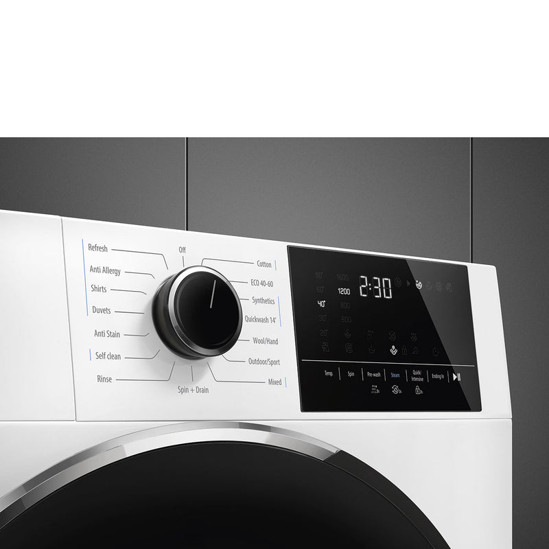 SMEG WNP96SEAUK1 - White 9KG Washing Machine - 1600RPM - A energy