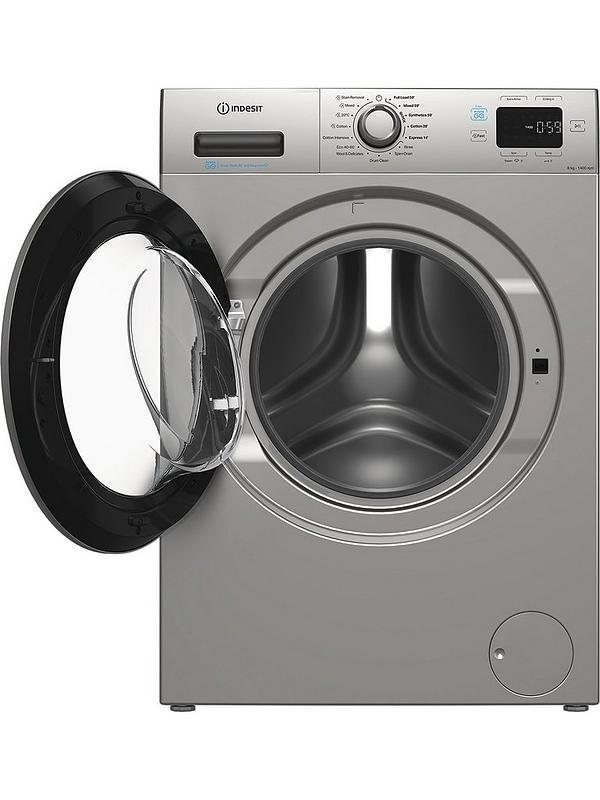Indesit IP 846S PUSH&GO UK - Silver 8KG Washing Machine - 1400 RPM - A energy