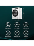 Hisense DH1Q902BW2 - White 9KG Heat Pump Tumble Dryer - A++ Energy