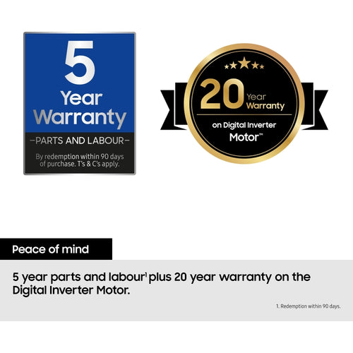 Samsung WW90DB8U95GBU1 - Black 9KG Washing Machine - 1400 RPM - A Energy