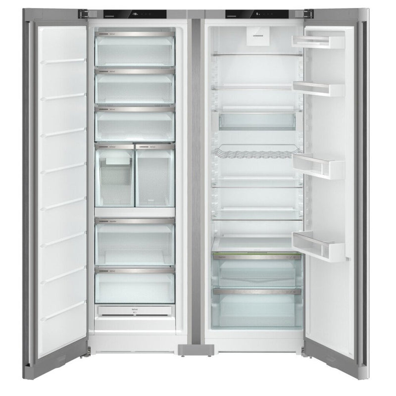 Liebherr XRFsf 5240 Plus - Silver American Side-by-Side Fridge Freezer - 398/262L Capacity - 115° Door Opening - LED Lighting - D/E Energy