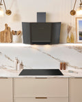 Caple ZEL901GM 90cm Wall Chimney Cooker Hood – Gunmetal & Black Glass