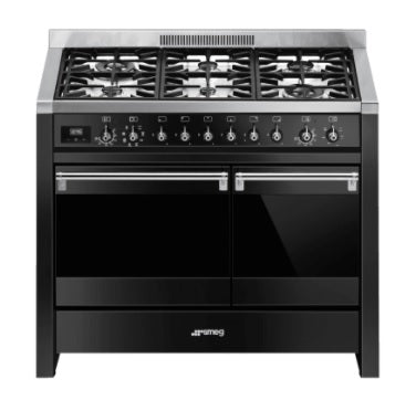 Smeg A2BL-81 - Black 6 Zone Dual Fuel Cooker - A energy