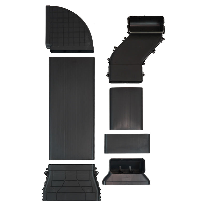 Montpellier MDAVIN60DF - Black Glass 60cm Vented Induction Hob - 4 Cooking Zones - E Energy Vent Kit in the box