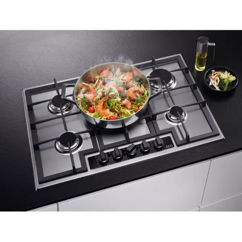 AEG HGB75420YM - Stainless steel 5 Zone Gas Hob