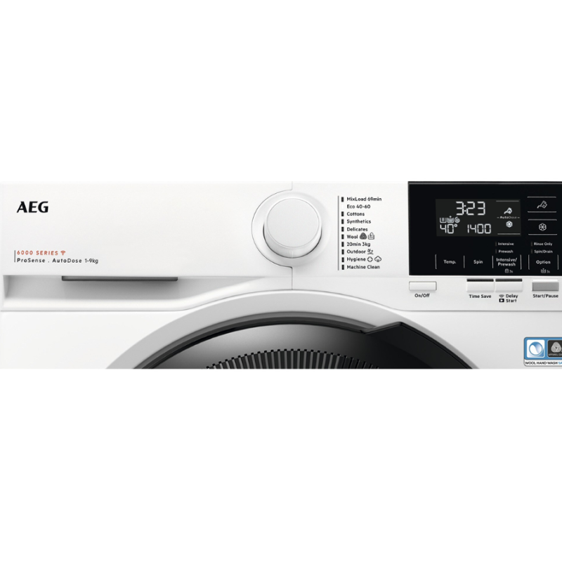 AEG LFR61944AD - 6000 Series White Freestanding 9KG Washing Machine - 1400 RPM - A energy