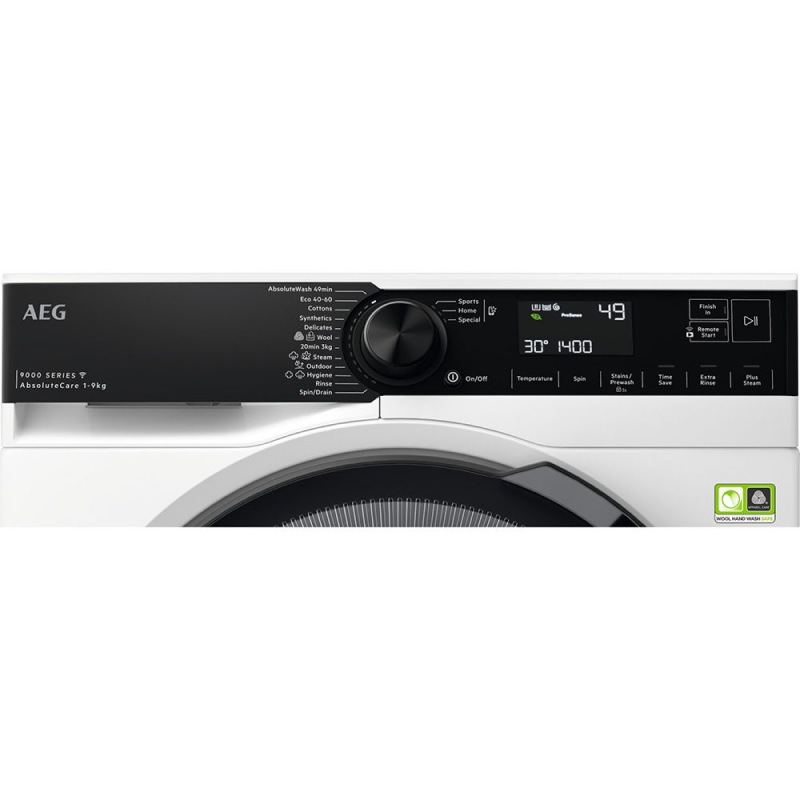 AEG LFR94946WS - 9000 Series White Freestanding 9KG Washing Machine - 1400 RPM - A energy