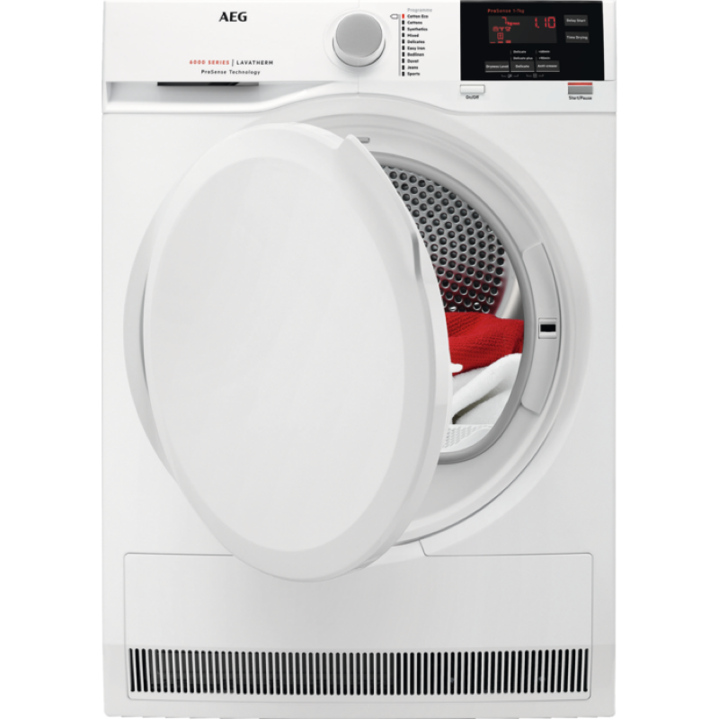 AEG T6DBG720N - White 7KG Condenser Tumble Dryer - B energy