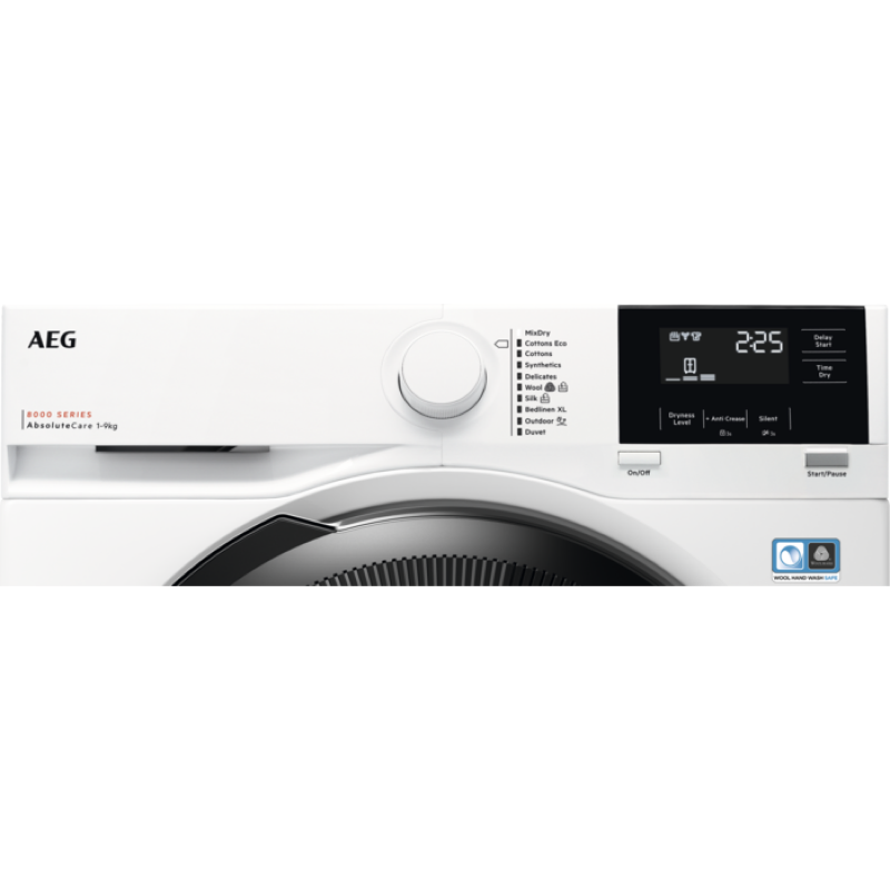 AEG TR819P4B - White 9KG Heat Pump Condenser Dryer - A++ energy