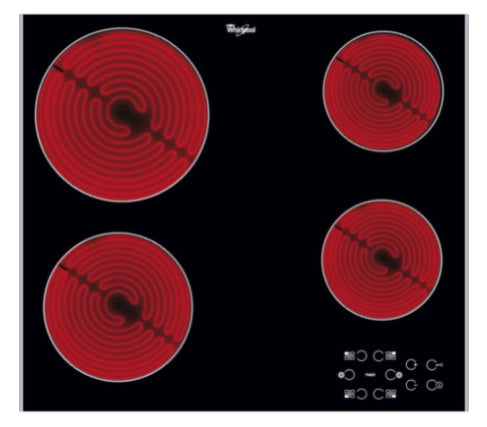 Whirlpool AKT 8090 LX - Black 4 Zone Ceramic Hob