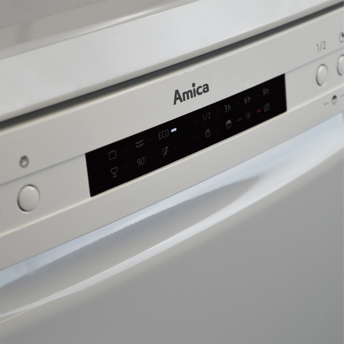 Amica ADF630WH - White Freestanding Dishwasher - E energy - Display