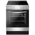 Amica AFC601SS 60 cm Electric Ceramic Cooker - Black & Stainless Steel  - A energy - Display
