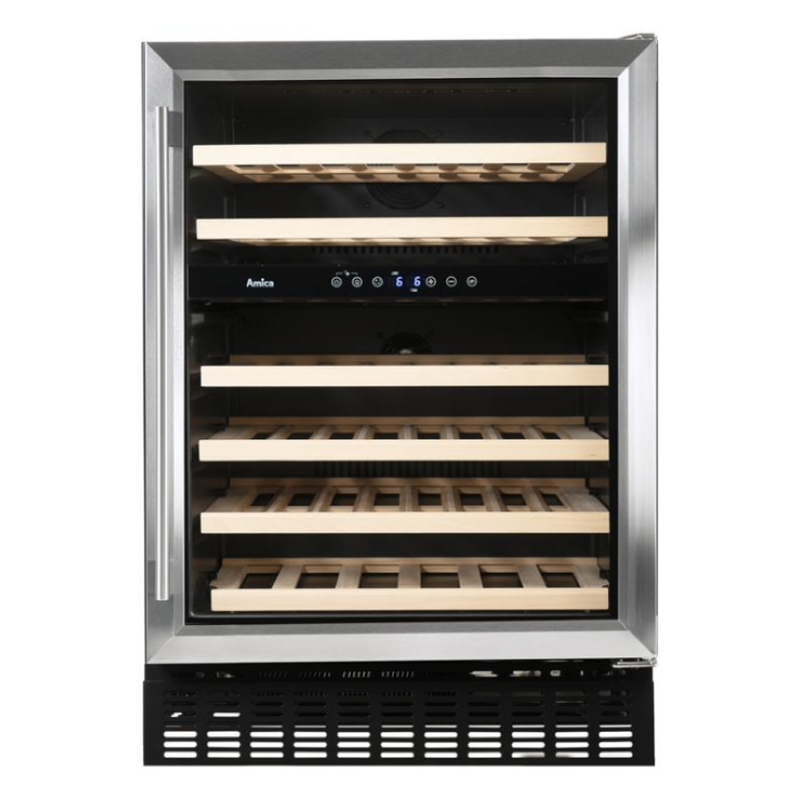 Amica AWC600SS - Stainless steel 46 Bottle Capacity Wine Cooler - G energy