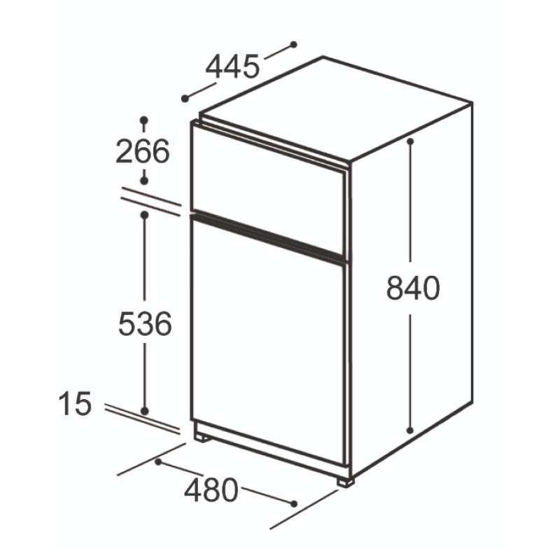 Amica FD1714 - White Freestanding Fridge Freezer - F energy