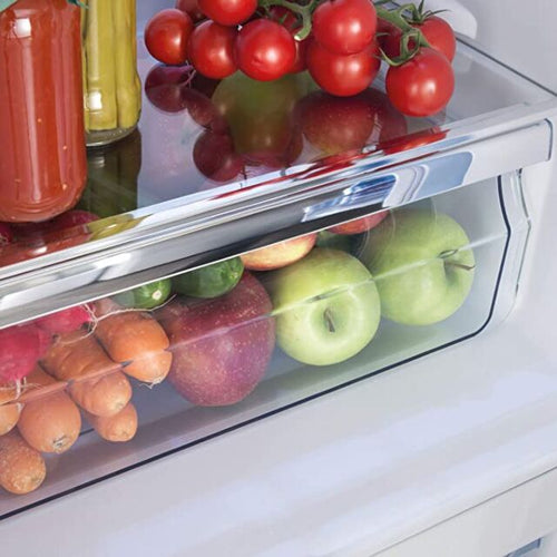 Amica FKR29653R - Red Fridge Freezer - 244L - F Energy