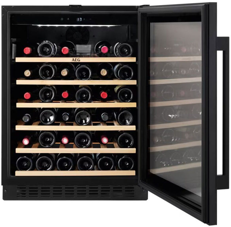 AEG AWS4052B5B - Black/Glass Wine Cooler - 52 Bottle Capacity - G Energy Rating